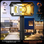 LEREKAM 3 Brightness Modes Solar Outdoor Lights, 360 Degree Adjustable Lighting Angle with 40 LED's, Spotlights Outdoor Waterproof Auto On or Off Solar Garden Lights 8 Pack - Image 5