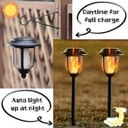 Dynaming Dual Use Solar Flame Lights Outdoor 6 Pack, Solar Flickering Flame Pathway Lights, Hanging Lantern Light, Auto On/Off & Waterproof for Garden Lawn Patio Yard Walkway Deck Driveway - Image 3