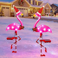 Solar Garden Lights Christmas Decorations 2 Packs Solar Flamingo Light Outdoor Waterproof,Birthday Xmas Gifts for Women Mom,Pink Flamingo Garden Statue Decorative Lights for Yard Art Patio Porch Lawn by EDOF