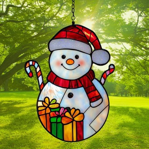 Cute Snowman Acrylic Suncatcher - Image 3