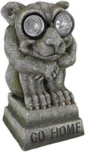 Design Toscano HF330916 Go Home! Castle Imp Gargoyle Solar Garden Statue,Greystone by DesignToscano