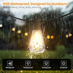 Kawaya Outdoor String Lights for Patio - ST38 Outside IP65 Waterproof Hanging Light with 2700k~6000k Dimmable - 50FT Led Edison Lights for Cafe Bistro Yard Gazebo Porch - Image 3