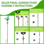 Solar Garden Stakes, Waterproof Bird Light Figurine Solar Stake Lights, Decorative Outdoor Garden Decor for Outside Yard Patio Lawn Porch Cemetery - Image 4
