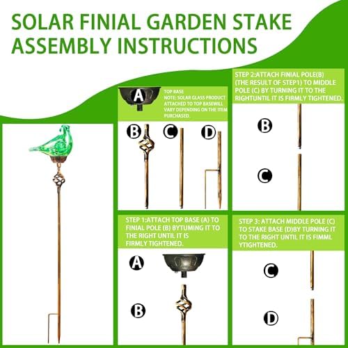 Solar Garden Stakes, Waterproof Bird Light Figurine Solar Stake Lights, Decorative Outdoor Garden Decor for Outside Yard Patio Lawn Porch Cemetery - Image 4