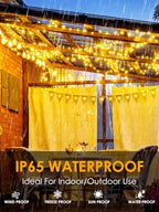 Solar Christmas Lights Outdoor 4 Pack 132FT 400LED String Lights Warm White - Image 3