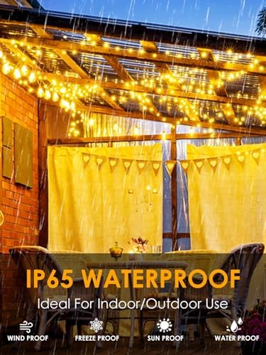 Solar Christmas Lights Outdoor 4 Pack 132FT 400LED String Lights Warm White - Image 3