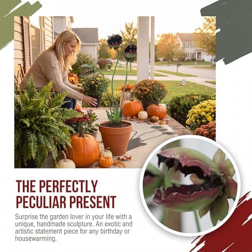 Metal Carnivorous Plant Garden Stake,Giant Carnivorous Plants Decor - Image 5