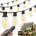 addlon 54FT(48+6) Solar String Lights Outdoor, Waterproof Dimmable 24+2 LED by addlon