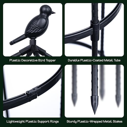 Idzo Plastic Obelisk Trellis for Climbing Plants Outdoor 5.8 Feet Tall, 70in Garden Trellis for Garden Outdoor Potted Plant Support, 1pc, Obelisk Trellises _ Plastic Coated - Image 5