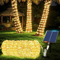 Solar Rope Lights Outdoor Waterproof, 66FT 200 LED Solar String Lights with 8 Lighting Modes,Trampoline Lights, Solar Patio Light for Garden Fence Backyard Deck Porch Pool Tree Christmas Decor by FLVOECN