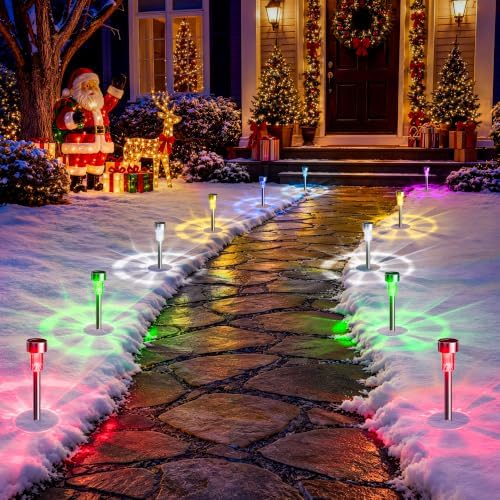 GIGALUMI 24 Pack Solar Christmas Lights Outdoor,Solar Christmas Decorations - Image 4
