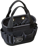 Klein Tools 5144BHB14OS Hard-Body Bucket, Aerial Oval Tool Bucket with Drain Holes, 29 Pockets by Unknown