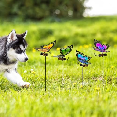 Butterfly Garden Stakes,Kit Made of Glass and Metal - Image 4
