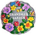 OrnamentallyYou Grandma’s Garden Floral Stepping Stone, 9.5" Decorative Outdoor Decoration by OrnamentallyYou