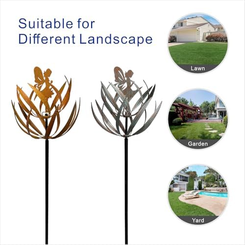 Wind Spinner for Yard and Garden Metal Kinetic Wind Sculptures for Outdoor Decorations(63 x 12.99 inches) - Image 6