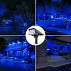 Halloween Solar Spot Lights Outdoor, Blue Solar Spotlights Landscape Lighting with IP65 Waterproof 20 LEDs Landscape Spotlight for Garden Path Yard Christmas Decoration 4 Pack - Image 2