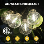 Yusist 200FT Solar String Lights Outdoor Waterproof with Remote,G40 Solar Powered String Lights with 60+3 LED Shatterproof Bulbs, Dimmable Solar Patio Hanging Lights for Outside Backyard Party - Image 4