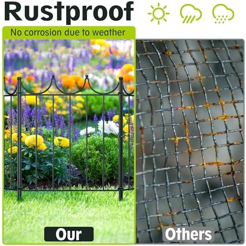 Decorative Garden Fence, 24in(H)×10.4ft(L), 10 Pack - Image 6