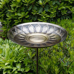 Achla Designs African Daisy Birdbath, Brass, with Stake - Image 5