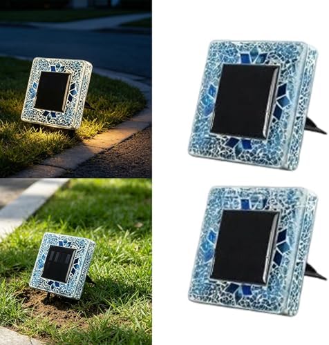 Decorative Solar Ground Lamp with LED Disk Garden Light for Outdoor Pathway Lighting LED Disk Pathway Lamp - Image 2
