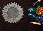 NAT & Jules Sunflower Shaped Dimensional Indoor Outdoor 12 inch Cast Resin Decorative Garden Stepping Stone, Patio, Walkway Sculpture Yard Art, Stone Grey - Image 6