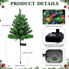 MRHEPHAESTUS Solar Christmas Decorations, 2 Pack Solar Christmas Tree Lights for Outdoor Xmas Yard Garden Decor - Image 2