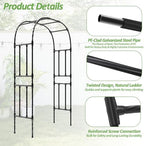 Thickened Metal Garden Arch-59L*94.5H,Trellis for Climbing Plants Outdoor - Image 2