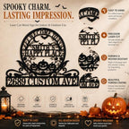 Personalized Halloween House Number Sign, Custom Family Name Address Sign - Image 3