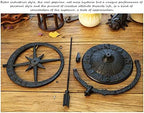 Cast Iron Garden Sundial Wind Armillary Compass Clock Roman Numerals Ornaments - Image 6