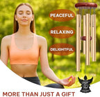 Memorial Wind Chime Angel Mom, Personalized Custom Name and Years, Sympathy Gift for Loss of Mother, Remembrance Windchimes Indoor Outdoor Porch Decor Melodic - Image 3