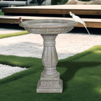 SKYFIRE 20”Dia.X 23.8”Tall Outdoor Birdbath with Pedestal - Modern Garden Birdbaths Outdoor Decor for Bird Spa & Birdfeeder, Floor Bird Baths for Garden Patio, Yard, Lawn - Image 2