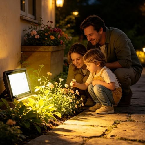 Exterior Flood Lights RGB Color – Changing Patio Fixture with Remote LED - Image 2