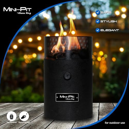 Bundle of Flame King Mini Tabletop Fire Pit with Smokeless Odorless Flame, 5LB Gas Hauler Kit and 1/2LB Propane Tank - Image 2