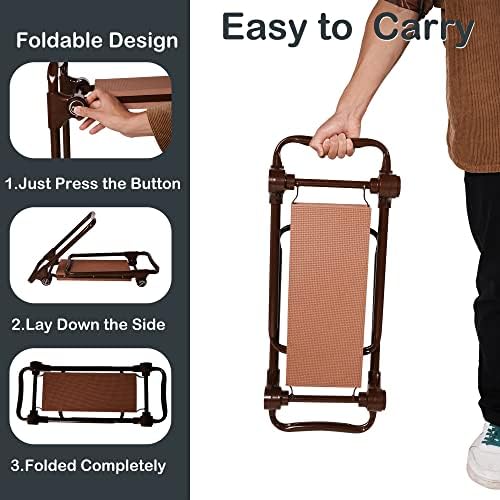 Garden Kneeler and Seat with Tool Pouches - Heavy Duty Gardening Bench for Arthritis Relief, Comfortable Eva Foam Pad for Parents and Gardeners - Image 5