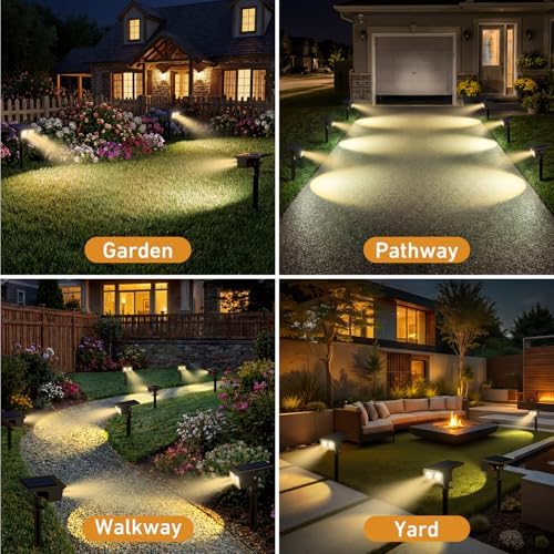btfarm 4 Pack Solar Lights Outdoor Waterproof, Motion Sensor Outdoor Lights - Image 7
