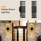 LMP LED Outdoor Wall Light, Aluminum IP65 Waterproof Porch Lights - Image 6