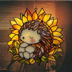 Cute Sleeping Hedgehog Acrylic Suncatcher - Image 7