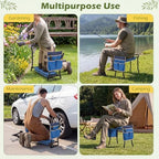 2-in-1 Garden Kneeler and Seat, Folding Garden Seat w/EVA Foam Kneeling Pad & Removable Tools Pouch, Sturdy Steel Frame, No Assembly, Portable Heavy Duty Garden Stool for Women Men Seniors - Image 5