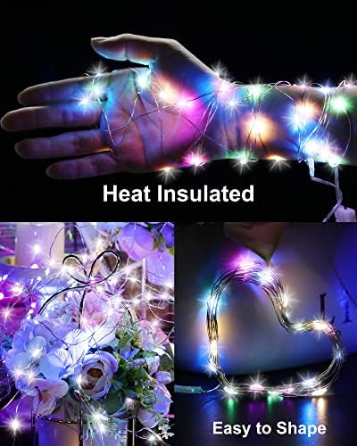 Treela 8 Pack Solar String Lights Outdoor Waterproof, Multicolor - Image 4