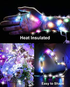 Treela 8 Pack Solar String Lights Outdoor Waterproof, Multicolor - Image 4