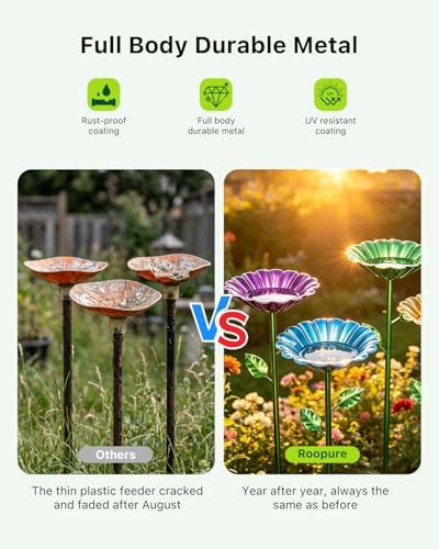 8 Pc Water Station for Bee Butterfly Pollinators Outdoor Bath Metal - Image 4