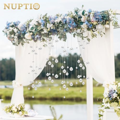 NUPTIO Hanging Clear Crystals Ball Prism for Suncatchers, 60 Pcs, 0.8"/20mm - Image 2