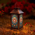 Solar Lantern Vintage Abstract Bunny Art Outdoor Waterproof Garden Hanging Lantern Solar Powered Lighting Outside Solar Light for Patio Yard Camping, Gifts for Women Mom by Unknown
