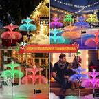 MRHEPHAESTUS Solar Garden Lights, 4 Pack Solar Star Jellyfish Lights 7 Color Changing Fiber Optic Light Gardening Gifts for Mom Grandma Women, Flower Light for Outdoor Yard Garden Decor - Image 5