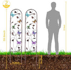 Aboxoo 2-Pack Butterfly Metal Garden Trellis, 60" Decorative Outdoor Fence - Image 2