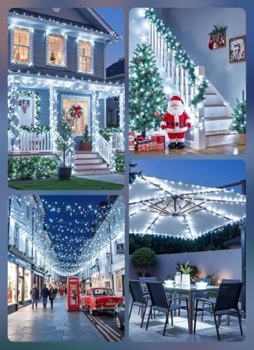 Brightown 2 Pack Solar Christmas String Lights Outdoor, Total 144ft 400 LED - Image 7