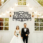 Personalized Anniversary Wedding Gift Custom Last Name Metal Sign Family Name Sign Custom Last Name Metal Sign Monogram Wall Decor Personalized Name Sign for Home - Image 3