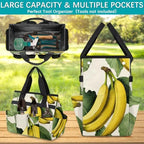 Banana Pattern Garden Tool Bag Organizer Heavy Duty Tropical Fruit Gardening Tote Bag with 10 Pockets for Women Men Gardening Gifts - Image 4