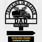 Custom Box Truck Grave Marker – Memorial Garden Stake with Angel Wings, Trucker Remembrance Gift, Loss of Loved One (Box Truck with Angel Wings) - Image 2