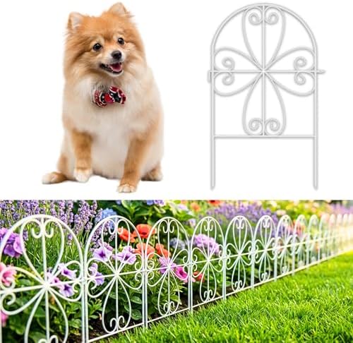 ShopLaLa Animal Barrier (20 Panels) 12x24in Decorative White Fences for Dog by ShopLaLa